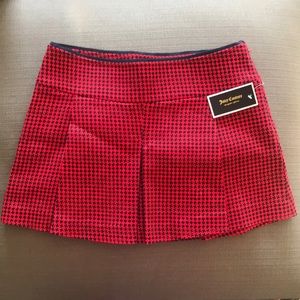 Juicy Couture red and navy plaid skirt